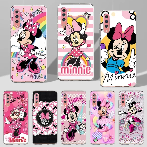 Mickey Minnie Mouse Case for Samsung Galaxy A30s A40 A70 A70s A10 A20e A50 A50s A6 A7 A20 A30 A20s A8 A10s Soft TPU Phone Cover