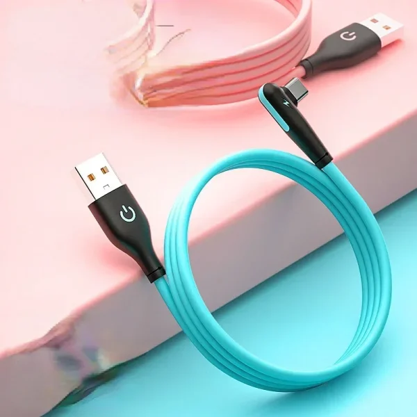 USB Micro Cable 90 Degree Elbow Data Cable Charger Cord for Samsung Xiaomi Mobile Phone Accessories Fast Charging Usb Cable - Image 6