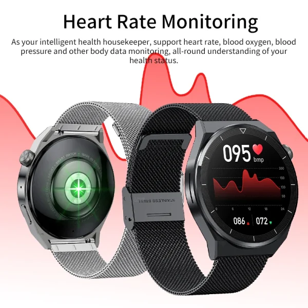 LIGE NFC Smart Watch Men AMOLED HD Screen Wireless Charging Heart Rate Bluetooth Voice Assistant Sports Watches Men Smartwatch - Image 3