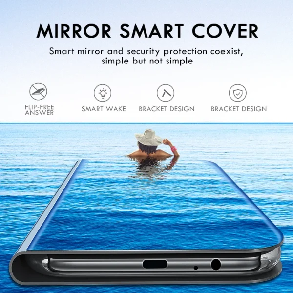 Luxury Mirror Flip Case For Samsung Galaxy S8 S9 S10 S20 S21 S22 S23 S24 Ultra Plus FE 5G Shockproof Armor Cover Carcasa - Image 6