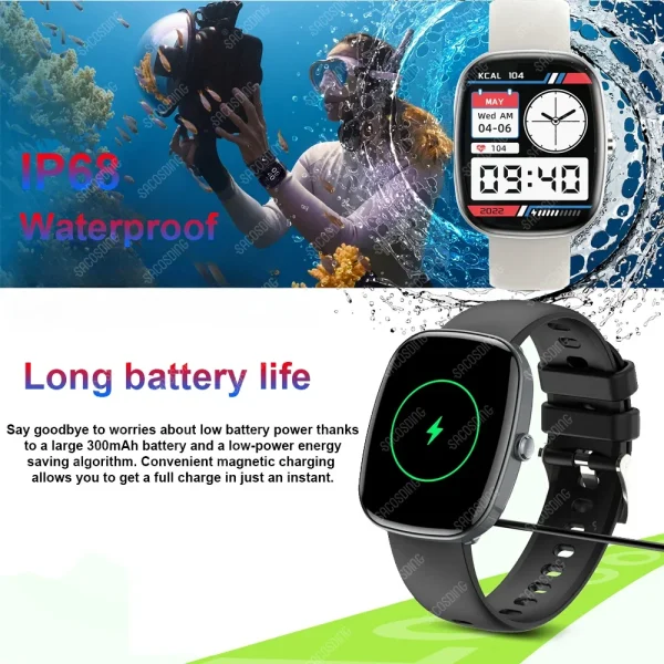 2024 Smart Watches Women Men Music Playback HD Bluetooth Call IP68 Waterproof Fitness Bracelet Women Smartwatch For Android iOS - Image 5