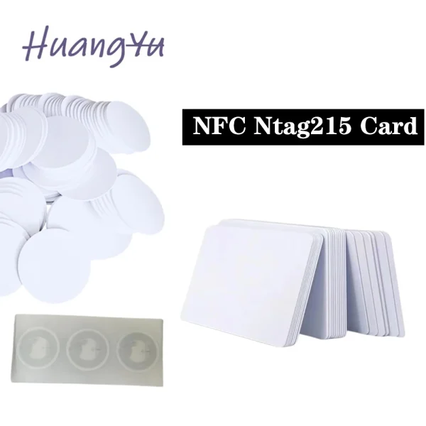 5/10pcs Rfid Smart Chip Nfc Ntag215 Tag 13.56mhz White Card Ultra-thin Mobile Phone Sticky Sticker Ultra-light Badge Token