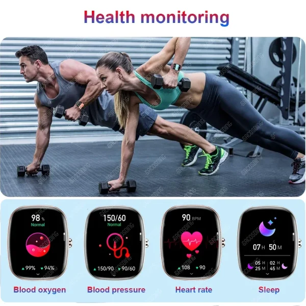 2024 Smart Watches Women Men Music Playback HD Bluetooth Call IP68 Waterproof Fitness Bracelet Women Smartwatch For Android iOS - Image 3