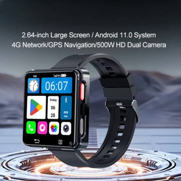 Game Waterproof Smartwatch 4G Smart Watch Android 11.0 OS 2.64inch Large Screen 24h Continuous Heart Rate Sleep Monitor - Image 2