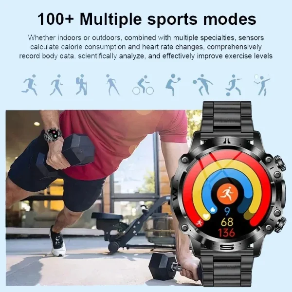 New Healthy Blood Lipids Uric Acid Blood Sugar Smart Watch Men ECG+PPG Fitness Tracker Clock Bluetooth Call Sports Smartwatch - Image 6